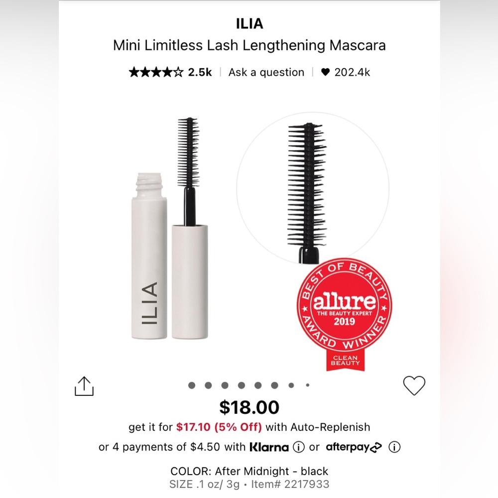 ILIA Limitless Lash Mascara Mini
